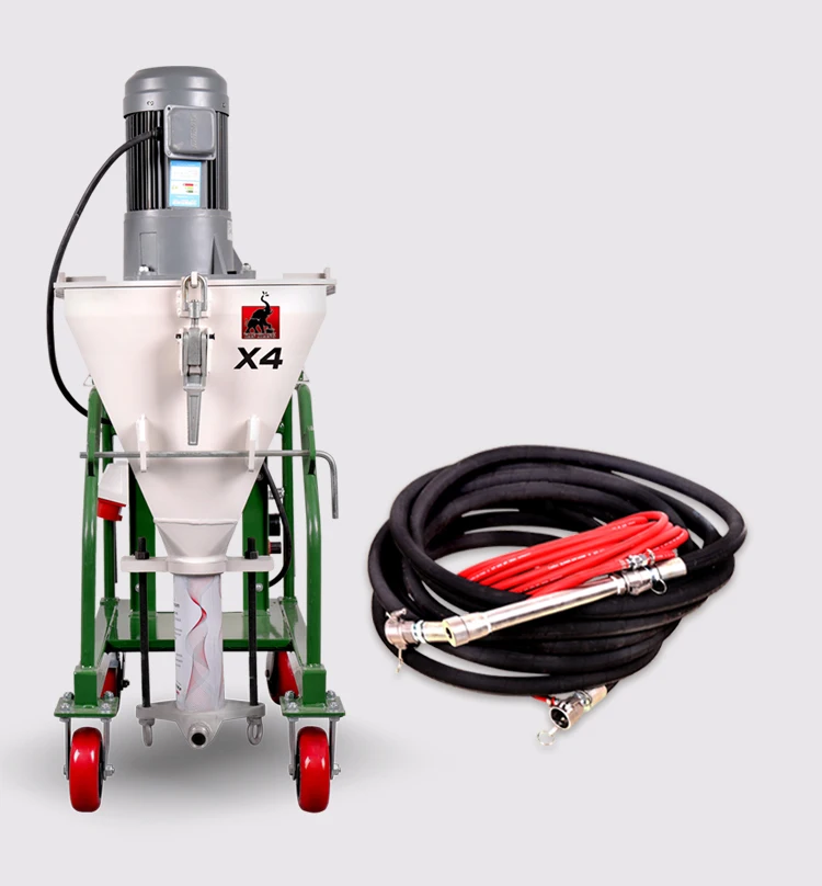 Worm pump cement mortar spray machines with flow 14L/min