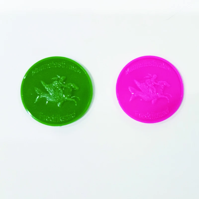 
Promotion gold color plastic token coin 