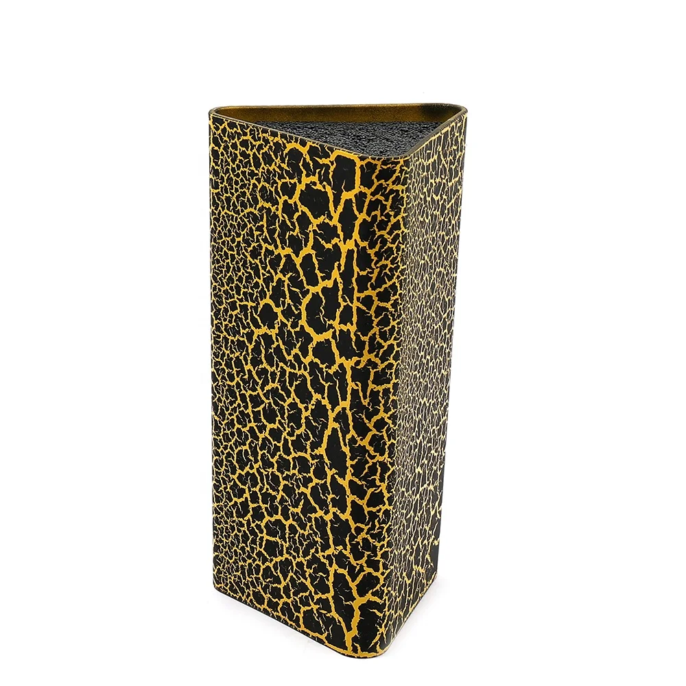 Plastic with cracking decal knife block stander holder storage for kitchen knives set