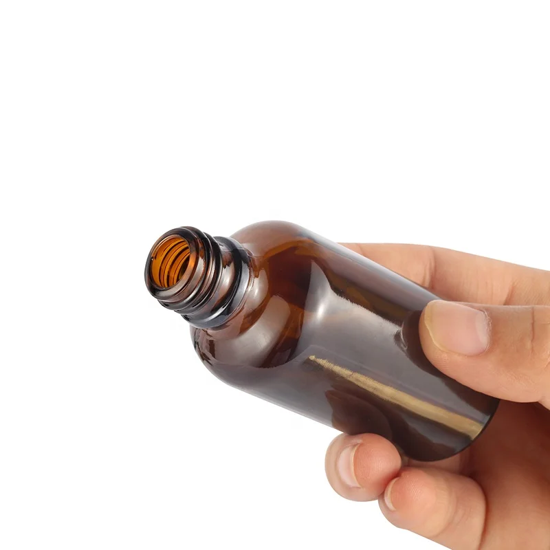 European inventory 10ml 15ml 20ml 30ml 50ml 100ml round amber glass bottle for essential oil