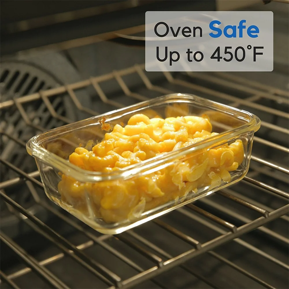 Glass Food Storage Containers 28oz 840ml Glass Meal Prep Containers with Airtight and BPA-Free Locking Lids