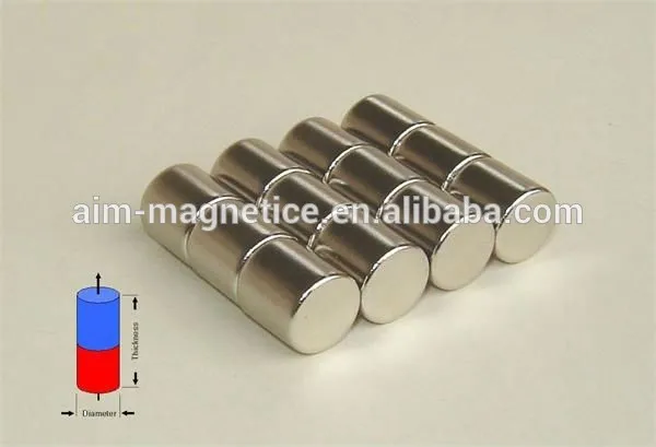 неодимовый магнит цилиндра/спеченных редкоземельных ndfeb цилиндр магнита