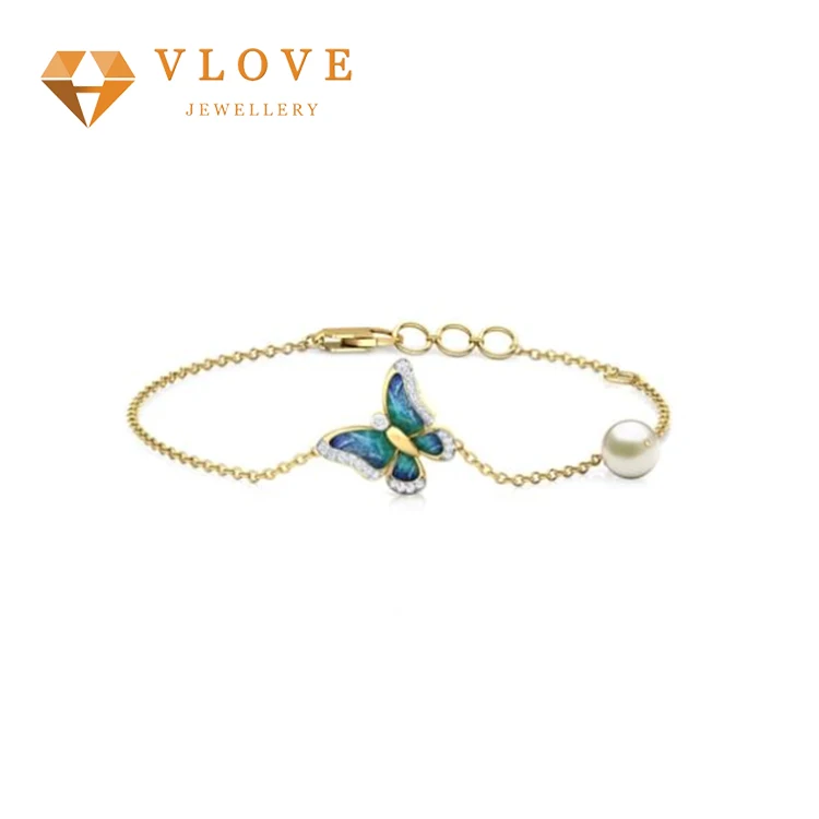 
China wholesale market 925 silver bracelet fashion jewelry and accessories soaring blue delicate butterfly bracelet 