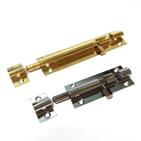 1.5 inch width aluminium door brass white flush bolt for double doors