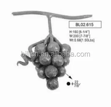 Ornamental Cast Steel Grape Design