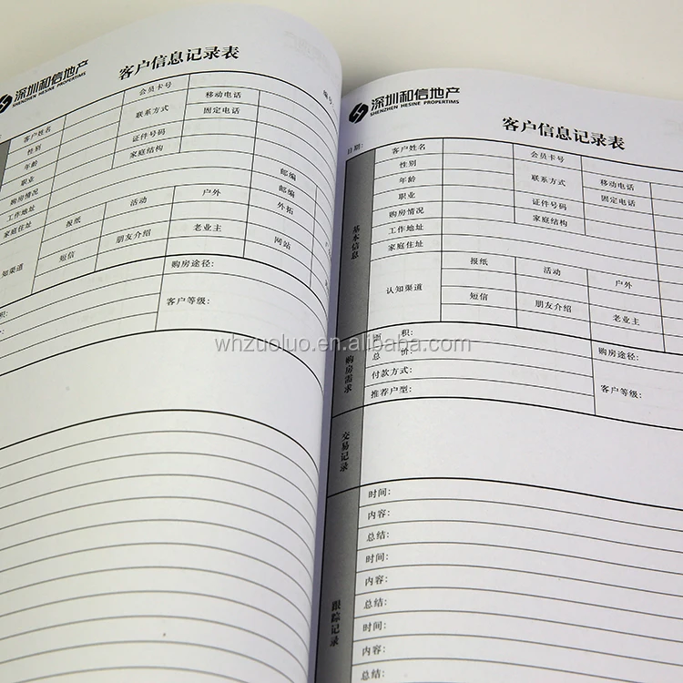 Zuoluo factory direct sale cheap appointment book printing as request