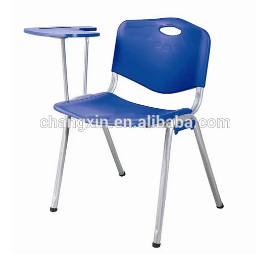 school furniture folding plastic chair with writing pad school chair