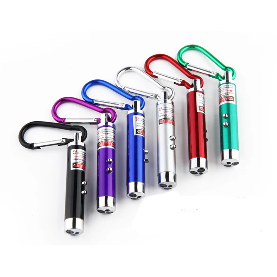 Small Portable 3 in 1 UV Detector Laser White Light Led Flashlight With Clip Hook