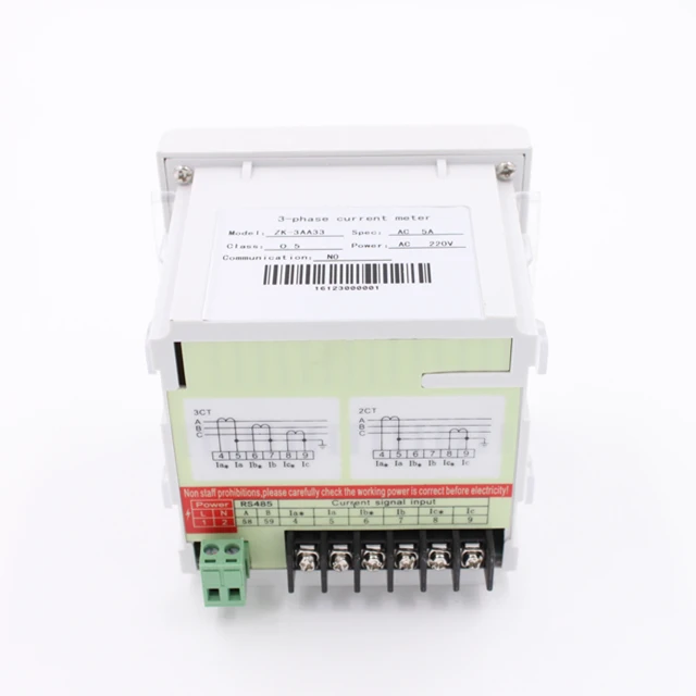 three phase digital ac ammeter led and digital ammeter with relay output  with rs485 ampere meter digital 96*96