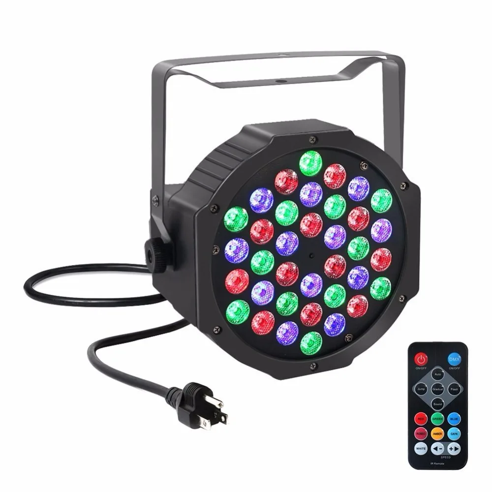 36 LED RGB номинальной света DMX512 свет этапа с пультом дистанционного управления для DJ этап Освещение