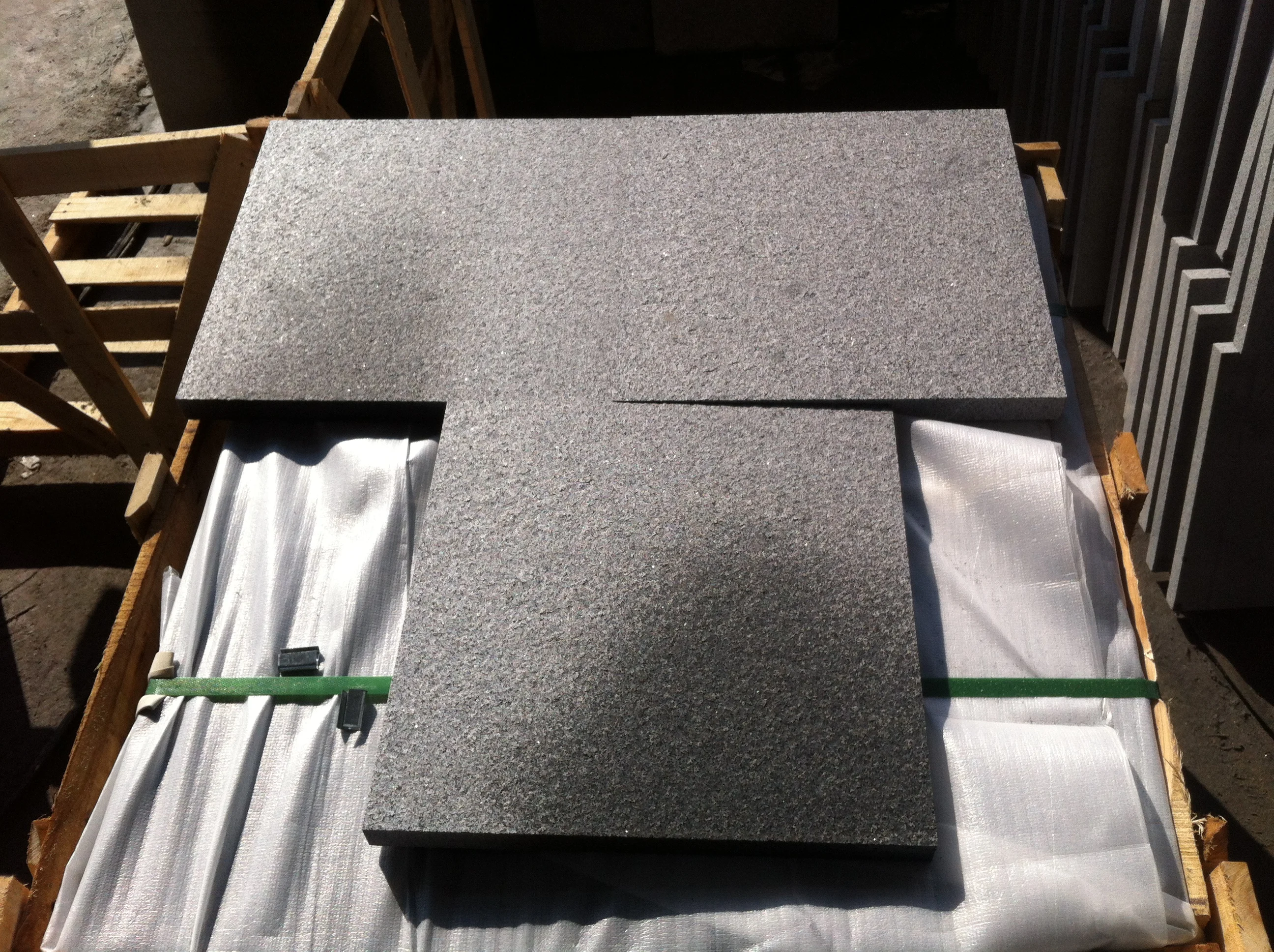 600 x 600 mm dark grey granite g654 flamed granite paver floor tiles paving stone