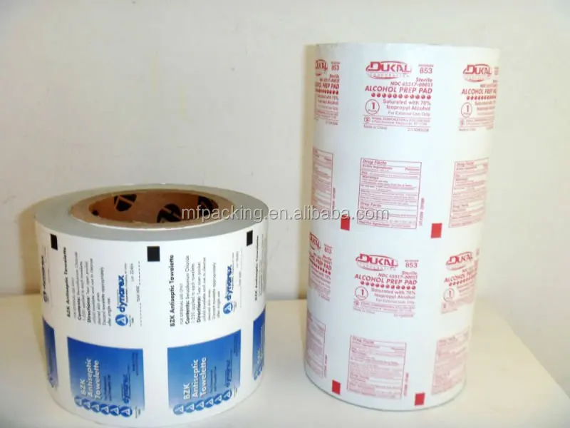 food grade paper aluminum foil packet Aluminium/alu foil wrapping chocolate Alcohol Swabs butter Salt Sugar