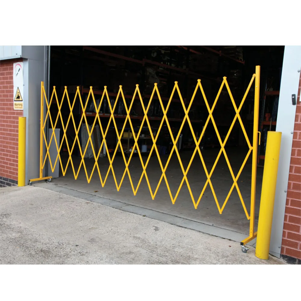 Manual retractable door security stainless steel barrier accordion barrier