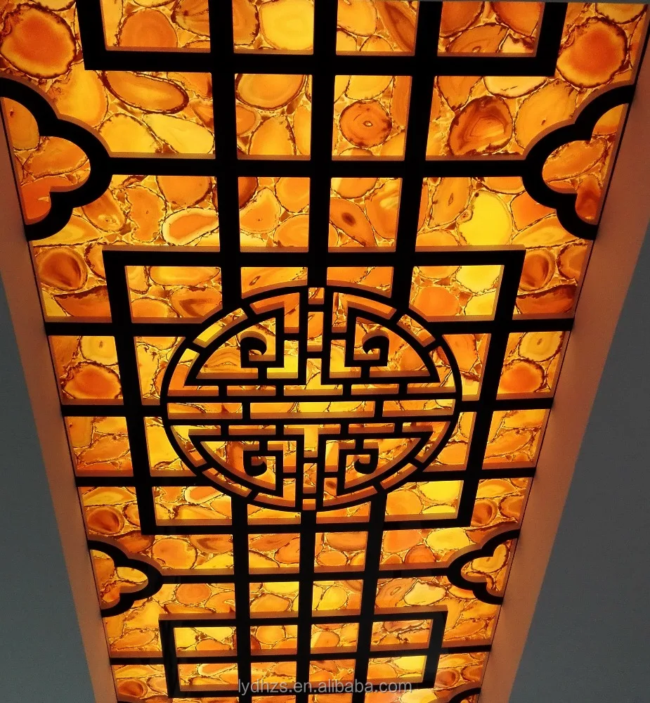 Faux alabaster translucent sheet for lights decoration