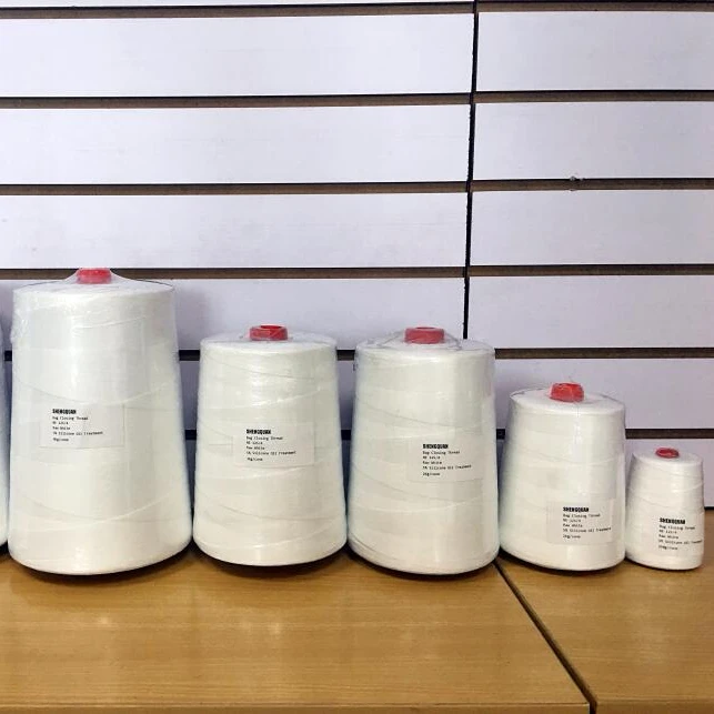 12/4 100% Polyester White Industrial Thread for Portable Sewing Machine