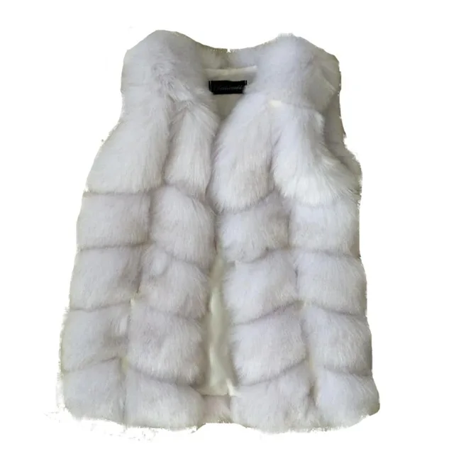 
New style children winter fur imitation fox fur baby girls vest 