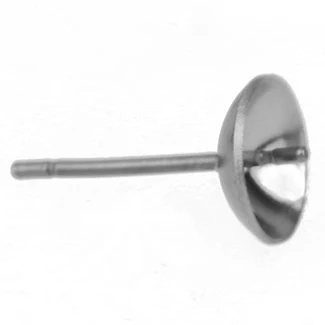 20pcs/bag Stainless Steel Stud Earrings Bases Blanks Settings Circle Bezel with Pin Pearls Cabochons Earrings post DIY Findings