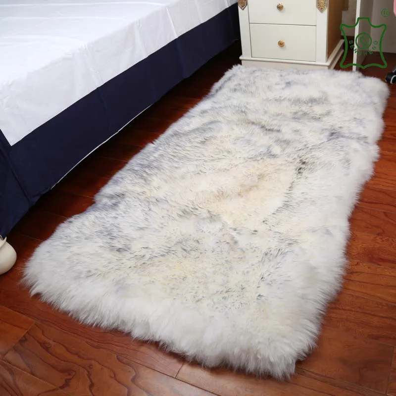 China poly propylene white faux fur carpets and rugs for modern living room