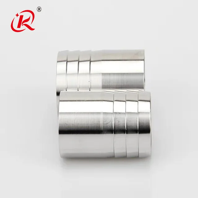 KQ Sanitary Stainless Steel SS 304 316 Pipe Fittings Bsp/Npt Weld Hose Barb Connector Hose Nipple