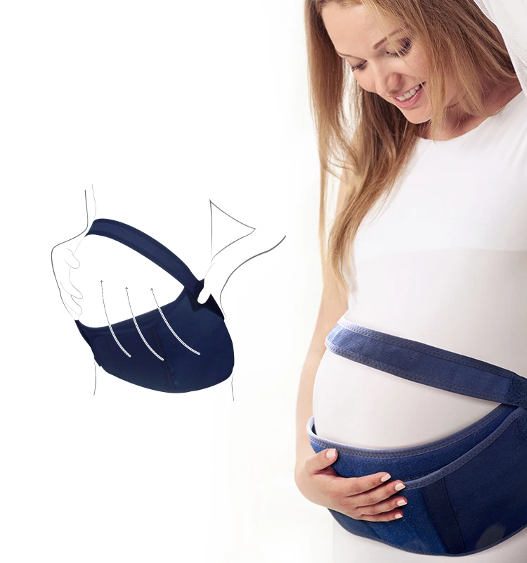 Best Seller Eco-Friendly Loop Fabric Supports Blue Work Support Maternity Belt