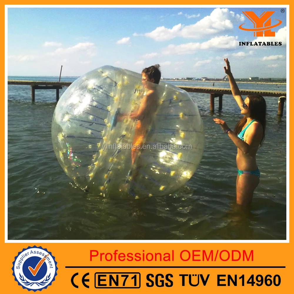 Inflatable Giant Human Bubble Ball, Funny Bubble Games for People, High Quality Plastic Inflatable Bubble Ball for sale