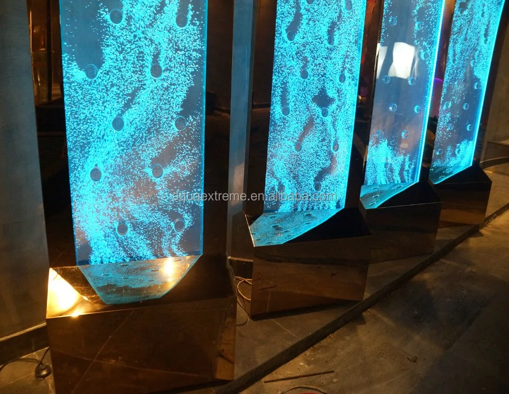 2.6ft x 11ft Hight Digital Water Bubble wall High-end Rose Gold Frame latest design