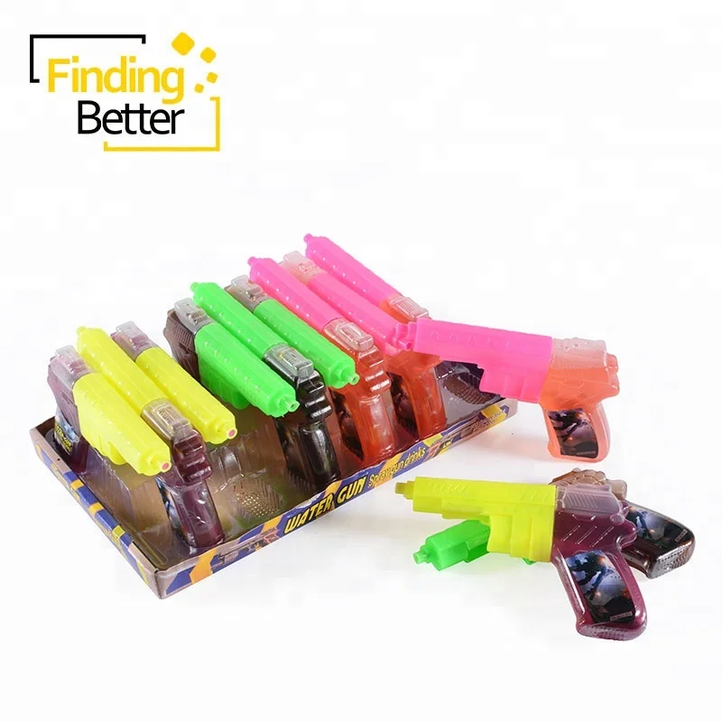 
Chinese Supplier Candy Toy Water Spray Gun Fruit Favored Sour Sweet Liquid Spray Candy 