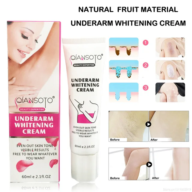 
Summer Beach Armpit Whitening Cream Between Legs Knees Private Parts Whitening Formula Armpit Whitener Intimate Body Creams 