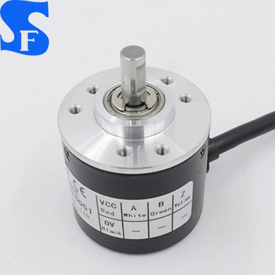 HIGH QUALITY 6MM SHAFT optical incremental encoder with solid shaft