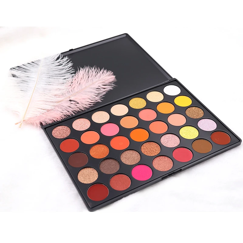 Модный макияж тени для век 35 цветов на заказ логотип бренда Водонепроницаемая косметическая палитра теней для век