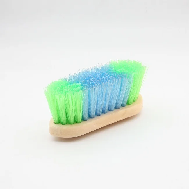 horse brush with colorful bristle for cleaning the horse
