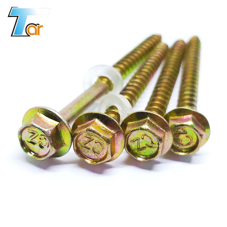 hexagonal arandela cabeza Phillips Drive autoperforantes madera hex head self tapping screw with EPDM / PVC washer