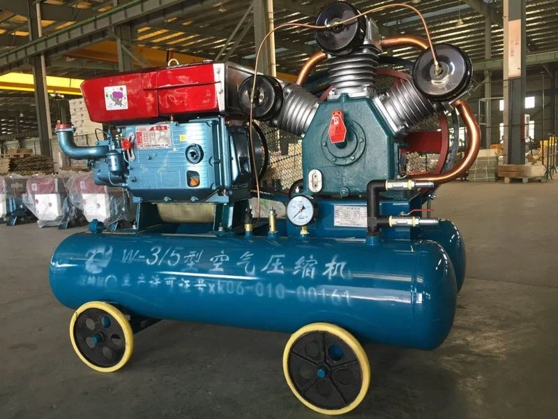 Oil-free silent piston drives portable air compressor