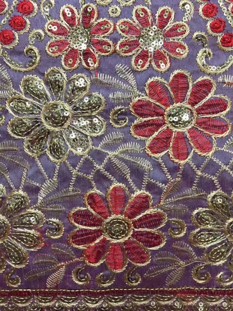 New arrive african embroidery wedding dress george fabrics lace wholesale with sequins