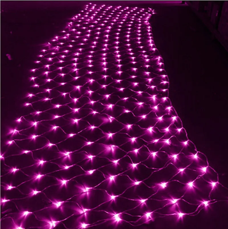 Разноцветная сказочная гирлянда с 672 светодиодами и сеткой для деревьев