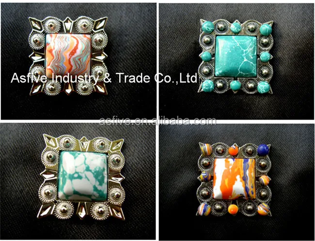 Бирюзовый conchos square с натуральной