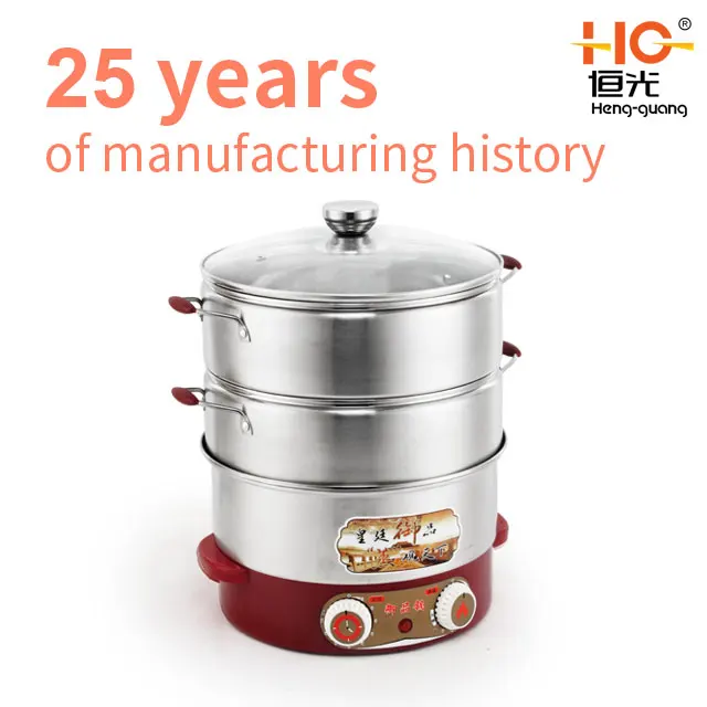 hign quality stainless steel steamer and cooking pots 2 layer food steamer pot