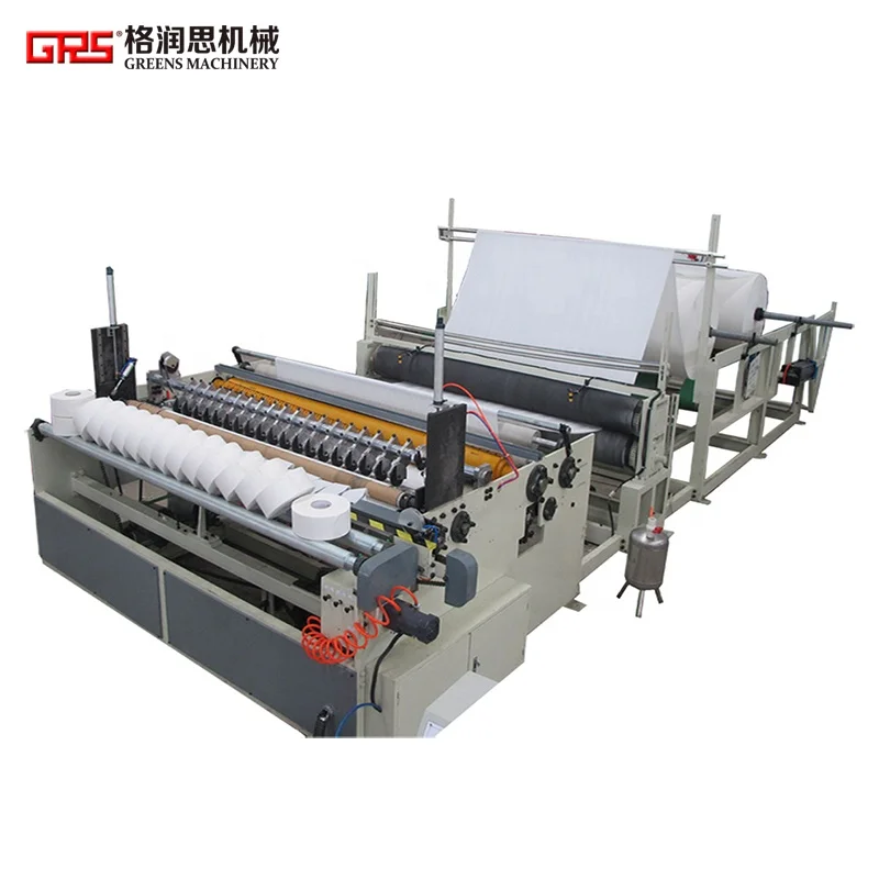 Toilet Paper Slitting Rewinding Machine / Small tissue paper Jumbo Roll Slitter
