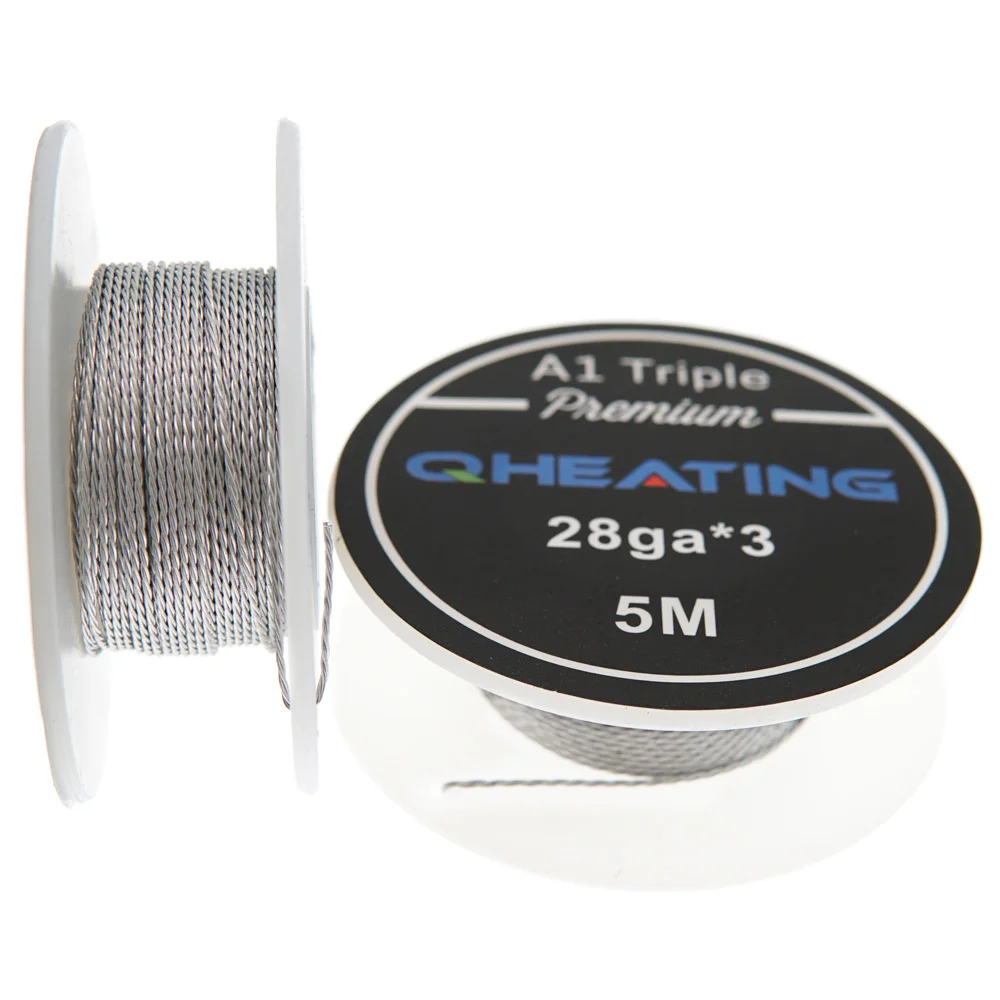 Популярные готовые нагревательный провод cr25al5 clapton с сопротивлением тройной 3 core витая проволока KA1 15 футов/рулон, Е-сигарета от Китай (материк)