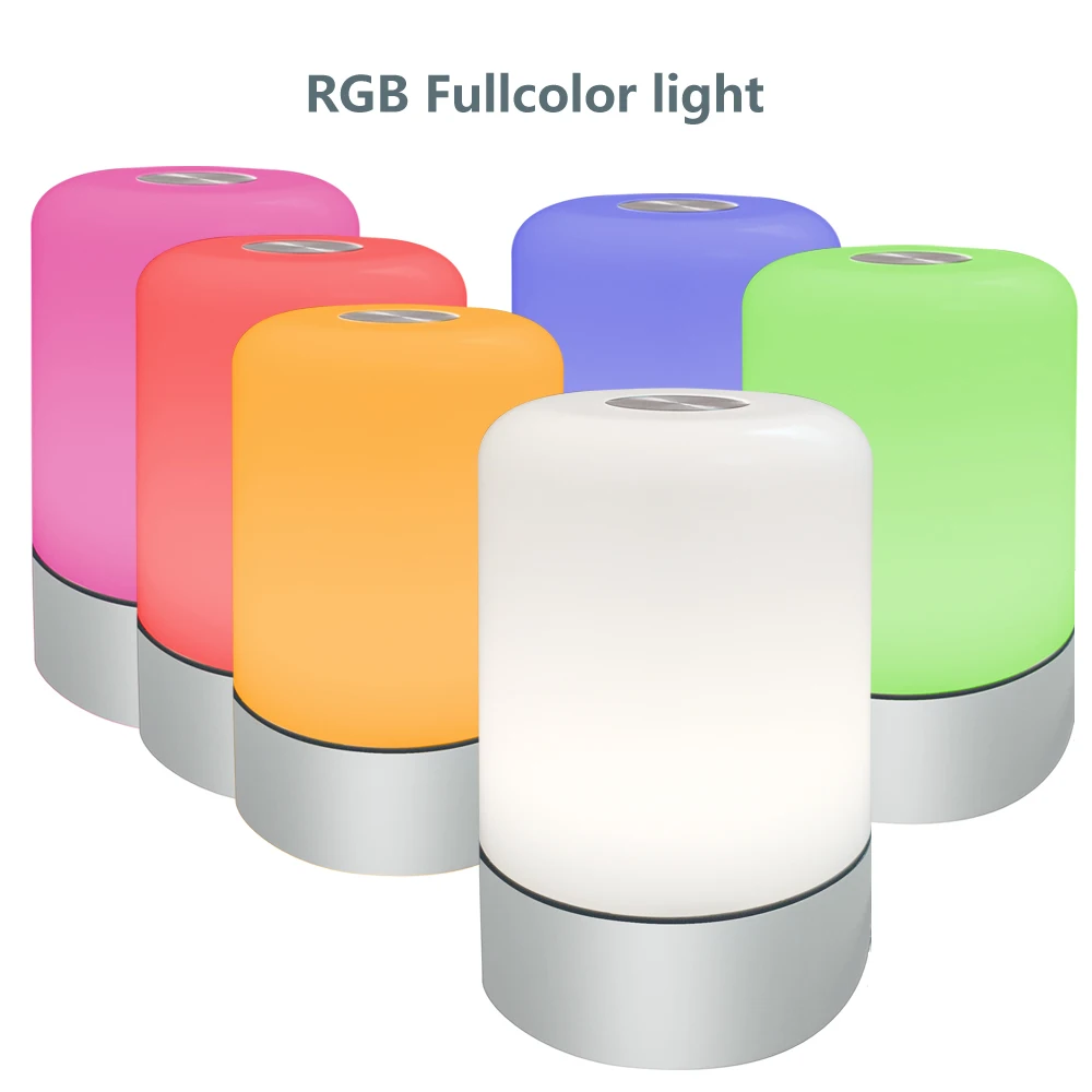  Светодиодные прикроватные настольные лампы с сенсорным управлением Amazon RGB регулируемой яркостью популярный современный светильник аккумулятором и электрическим дизайном 2 Вт
