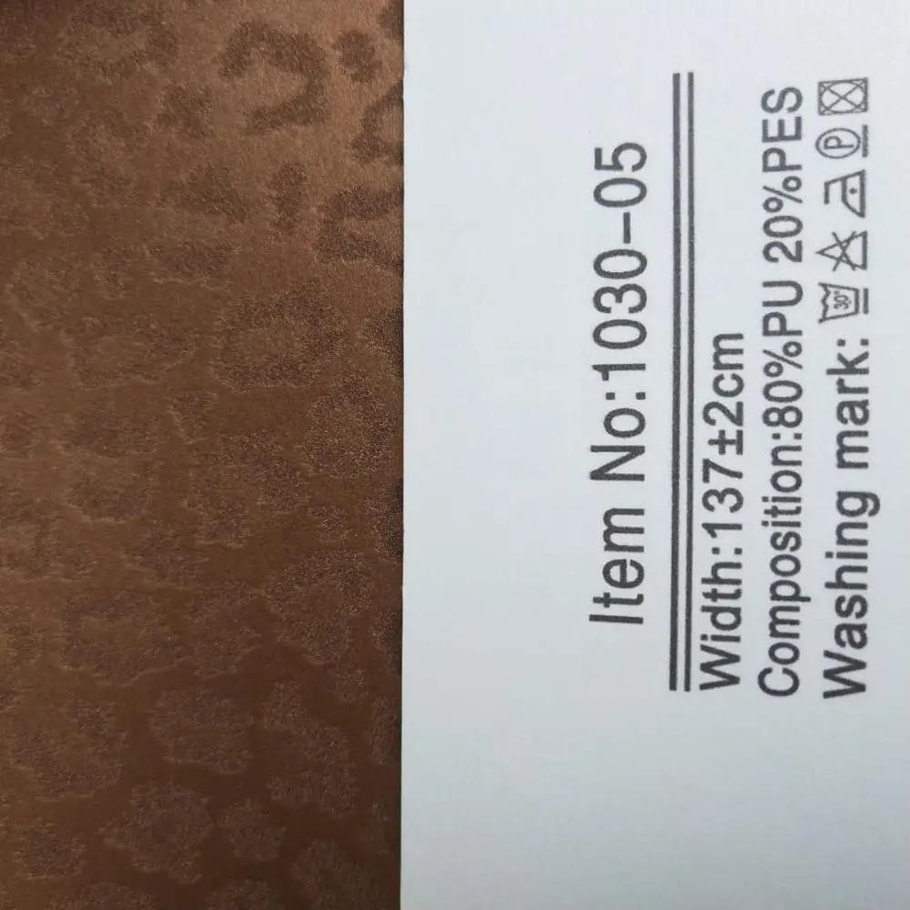 pu leather hot selling Leopard grain sofa   chair leather fabric for clothing men shoes and sports bags