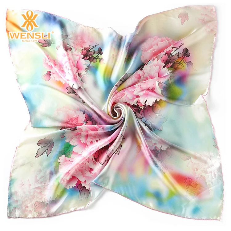 Turkish Custom %100 Silk Scarf Wholesale China Digital Printing