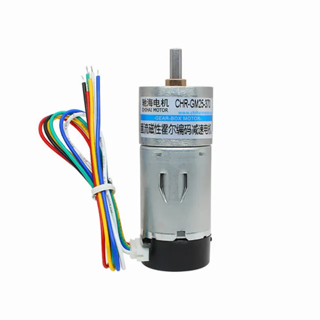 CHR-GM25-370-ABHL постоянного магнитного Holzer с энкодер мотор-редуктор 6,0 V 12,0 V 24,0 v ремень защитная оболочка