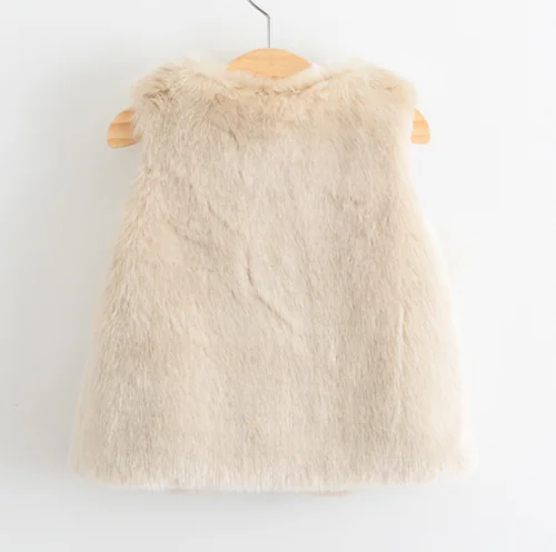 Faux fur vest for kids baby coat