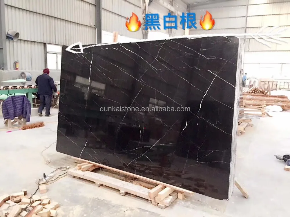 Китайские Дешевые Черные мраморные плиты с белыми венами