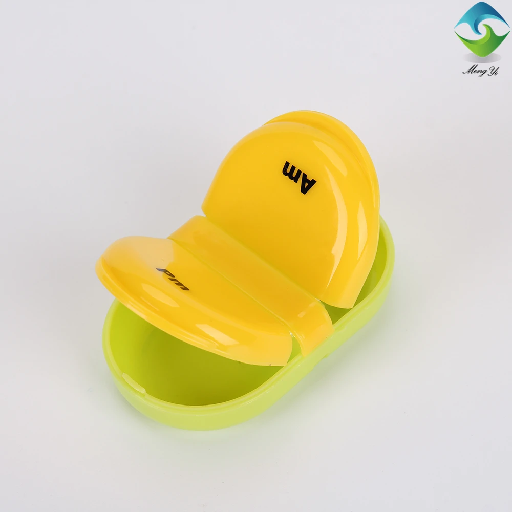 Wholesale Portable Mini Plastic AM PM Pill Box Storage Container for Travel PP Pill Organizer
