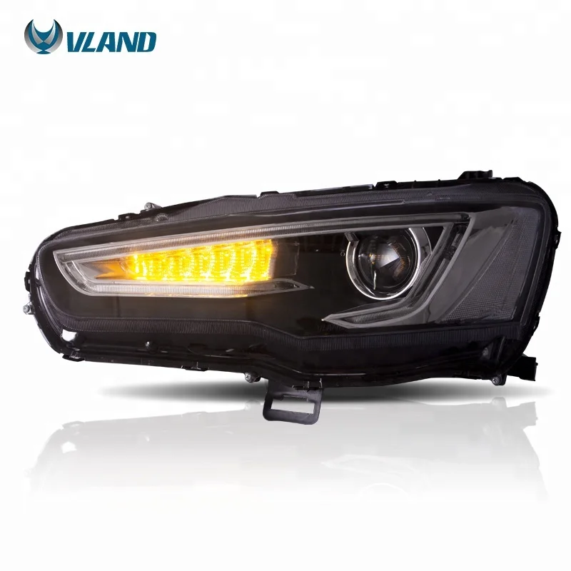 
VLAND wholesales head lamp modificada led 2008-2017 headlight FOR MITSUBISHI LANCER lancer ex 