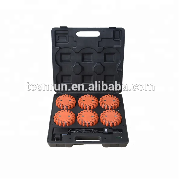 3 Pack LED Road Flares Red Warning Lights Roadside Emergency Flashing Lights For Car