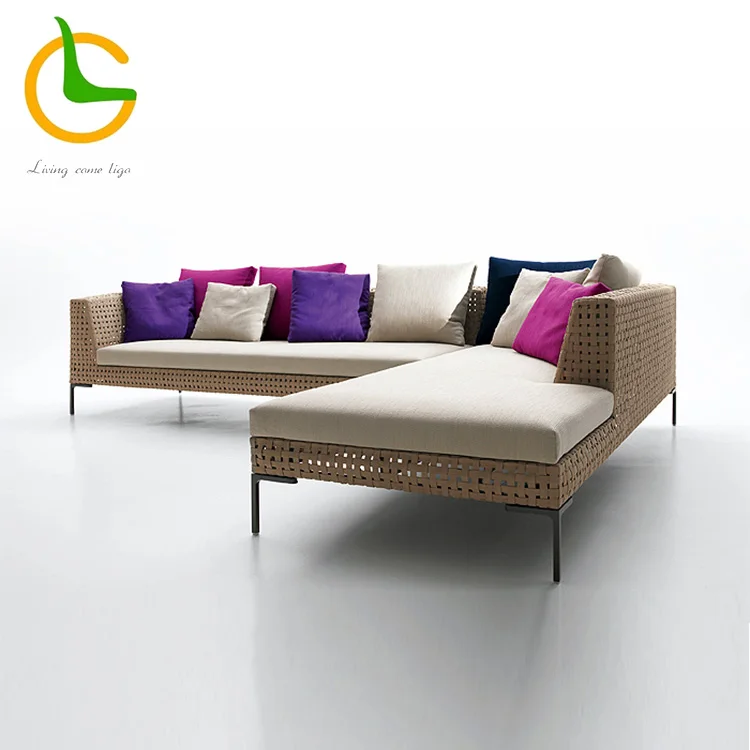 Modern rattan wicker sectional sofa  set for garden Outdoor Patio Furniture