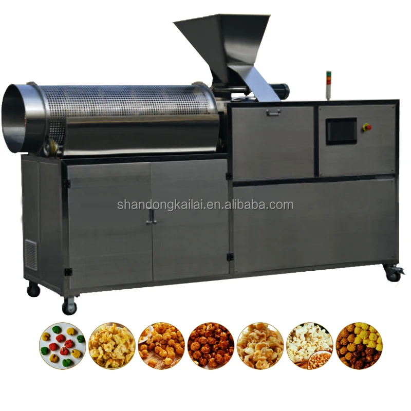Big capacity automatic gas / electric popcorn machine commercial popcorn making machine
